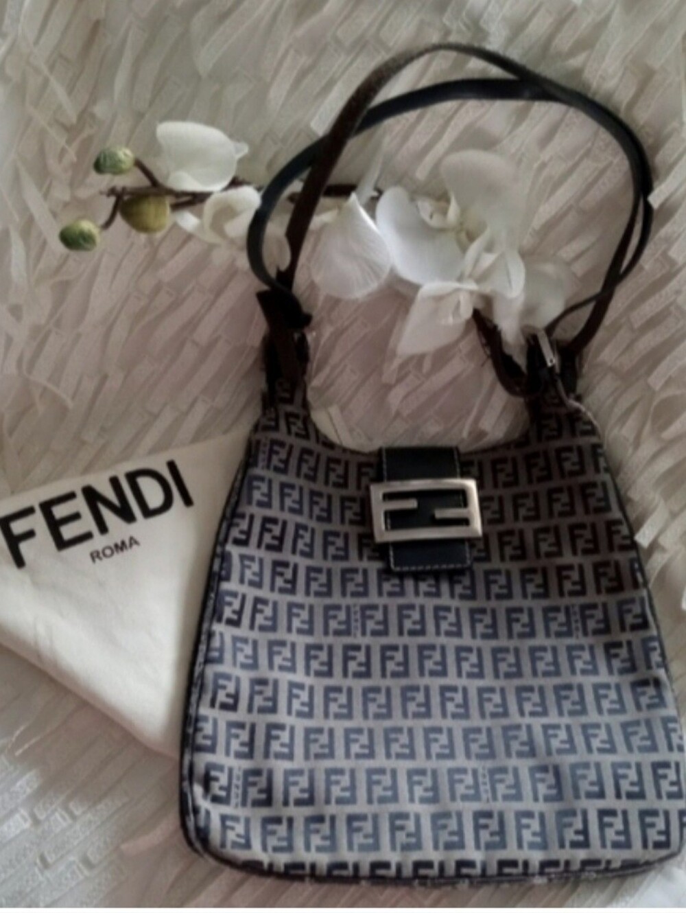 Fendi Vinatge  Monogram Canvas Shoulder Bag